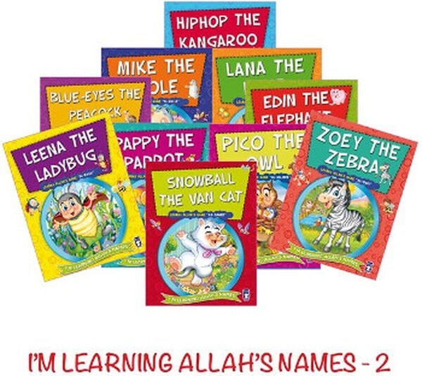 Im Learning Allahs Names 2 SET (10 Books) - Allahın İsimlerini Öğreniyorum 2 SET (10 Kitap) (İngilizce)