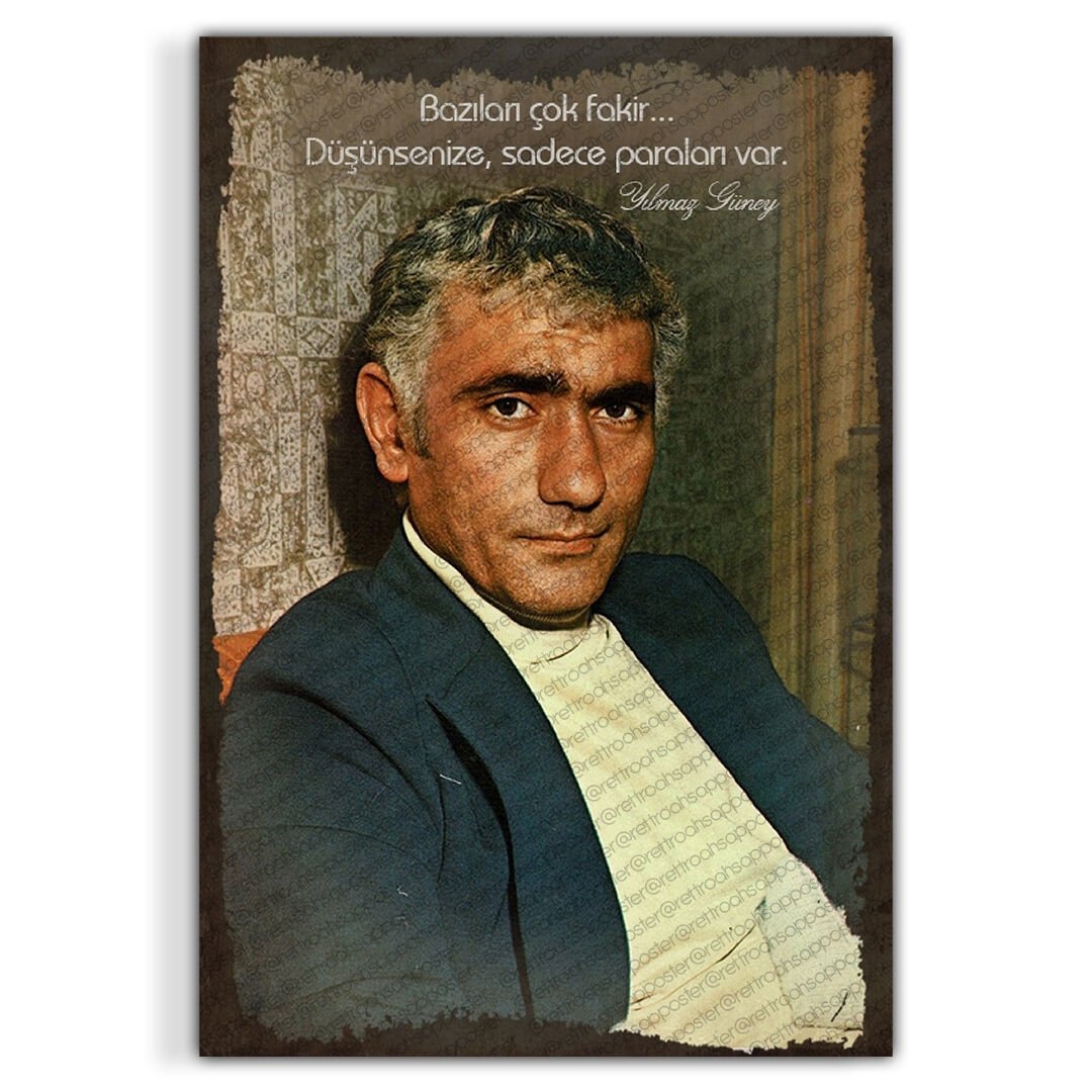 Yılmaz Güney Ahşap Poster