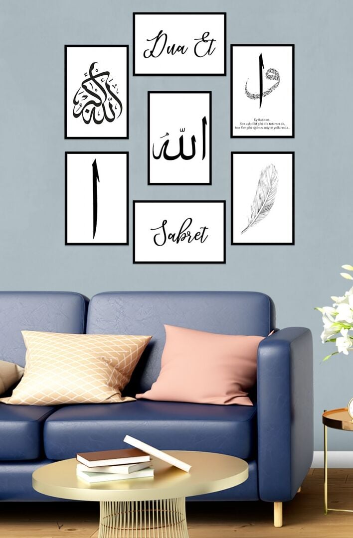 7 Parça Mdf Tablo Seti 20*30 cm Dini