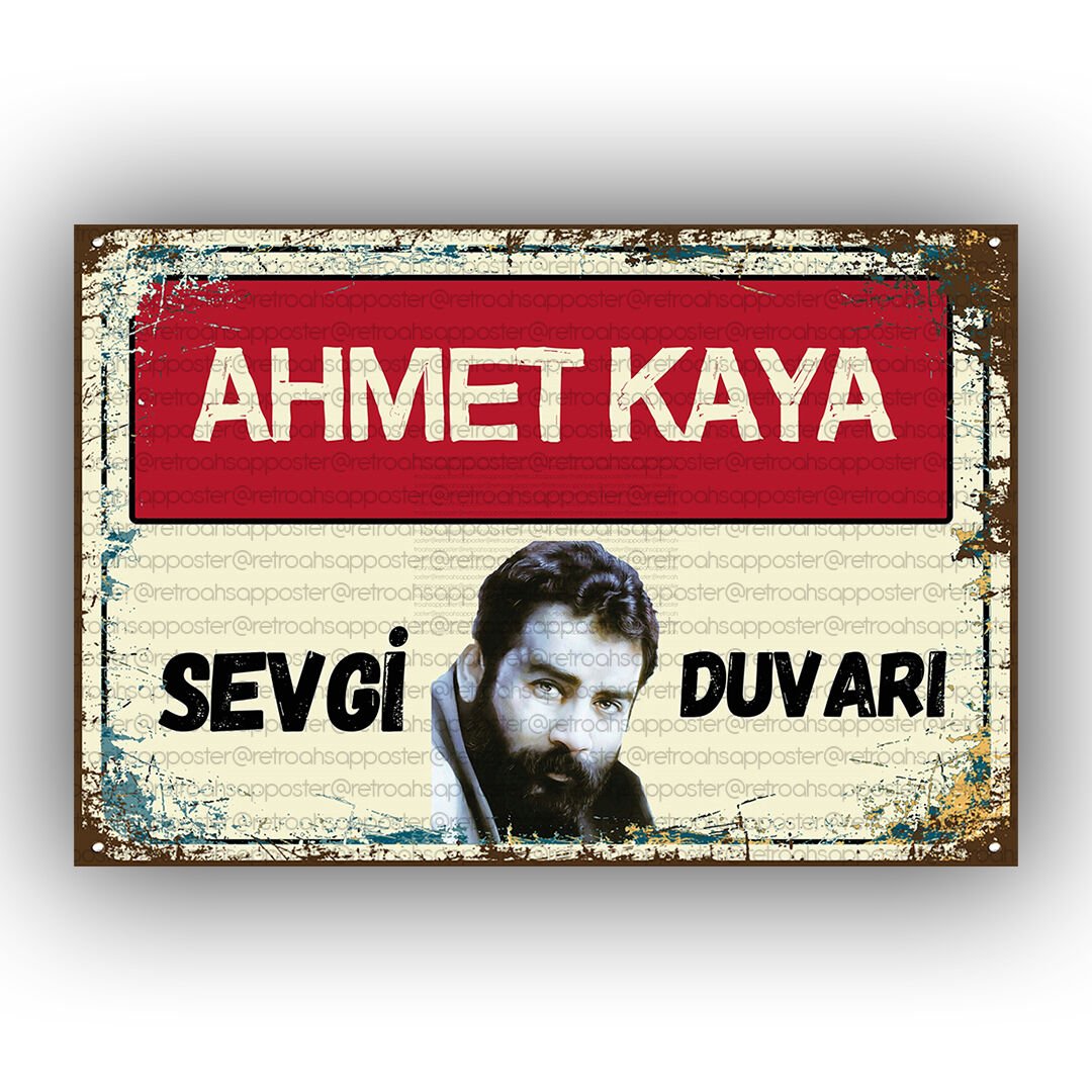 Ahmet Kaya Ahşap Poster