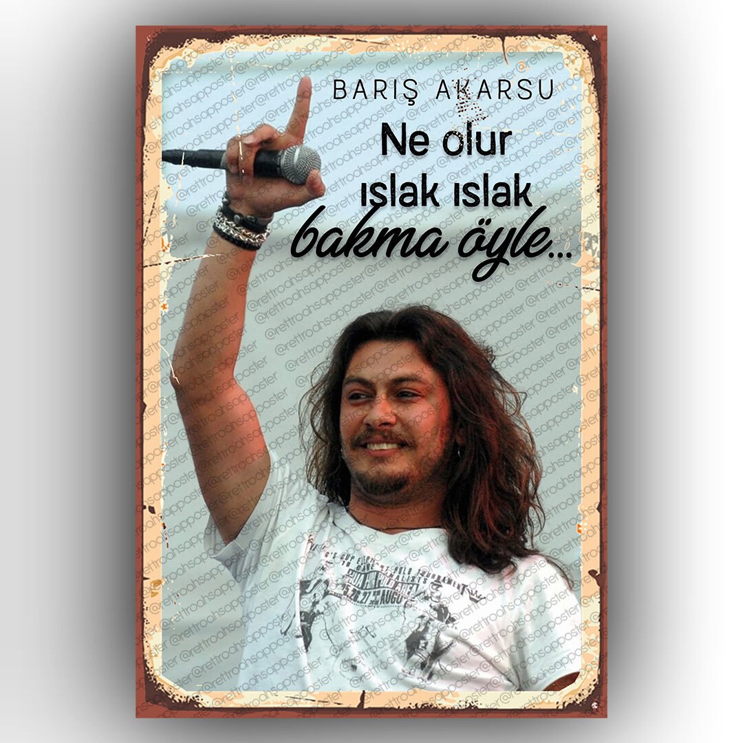 Barış Akarsu Ahşap Poster
