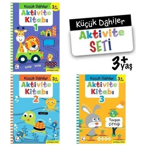 Küçük Dahiler Aktivite Seti: 3+ Yaş (3 Kitap Takım)