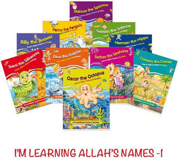 Im Learning Allahs Names 1 SET (10 Books) - Allahın İsimlerini Öğreniyorum 1 SET (10 Kitap) (İngilizce)