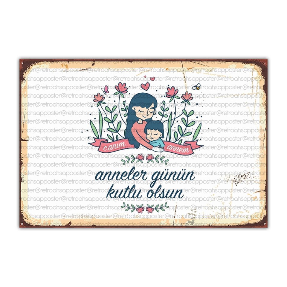 Anneler Günü Ahşap  Poster