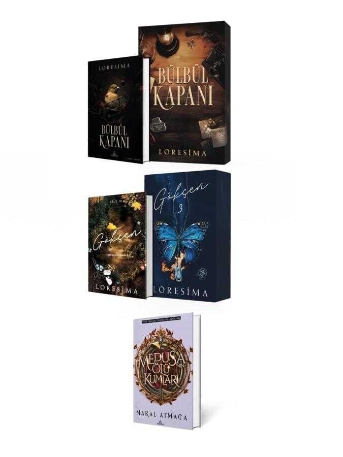 Nightingale's Trap 1 Special Gift Box + Gökçen 3 Autumn Rains Special Gift Box + Medusa's Dead Sands 3 (HARDCOVER)