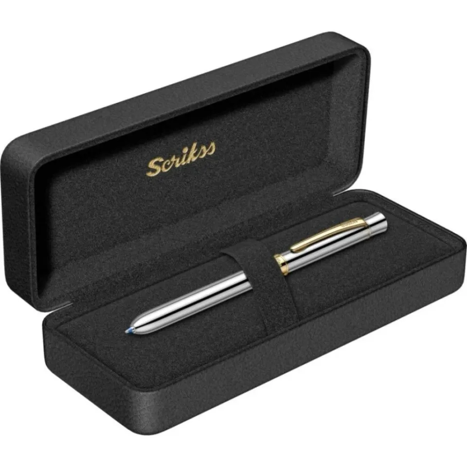 Scrikss 93 Trio Gold Krom Multi Fonksiyon Kalem