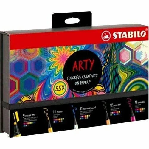 Stabilo Creative Felt Tip Set Arty 55'li New