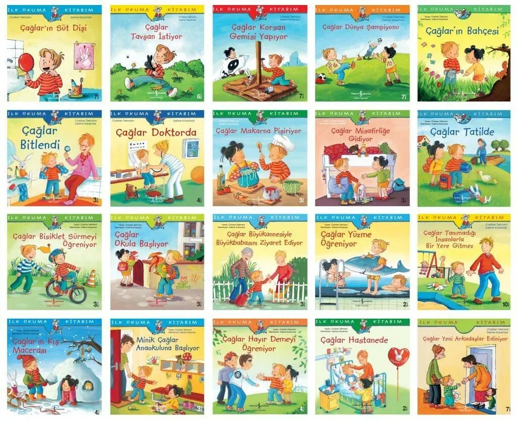 Okul Öncesi İlk Kitabım Çağlar Serisi 20 Kitap Set
