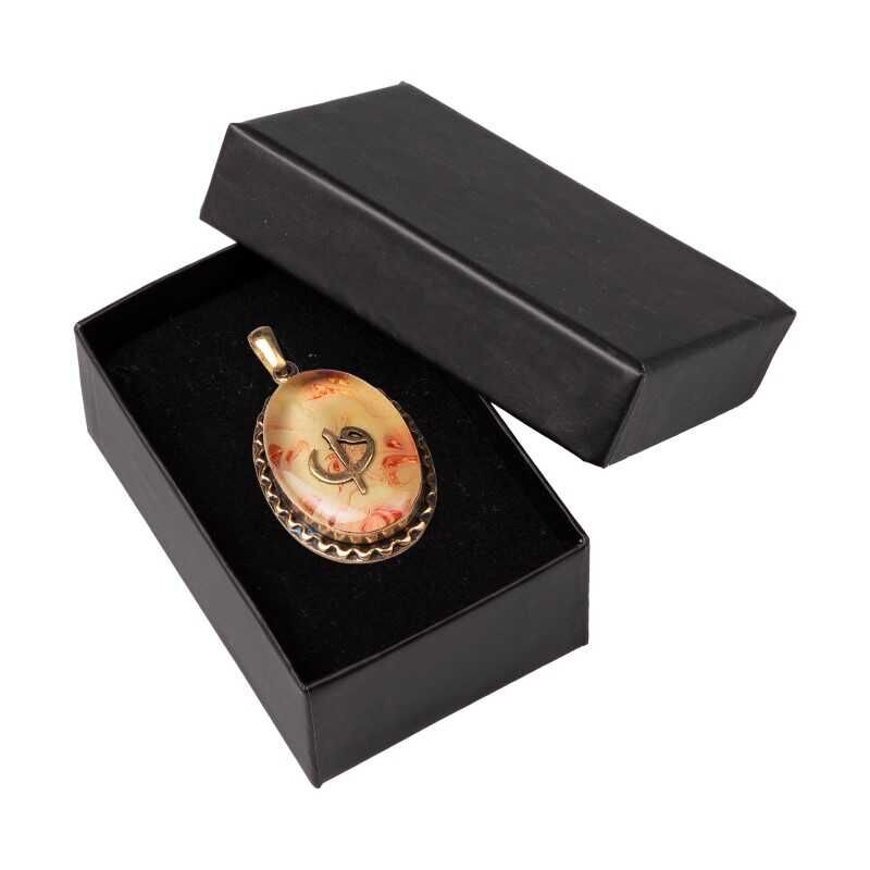 Ebrulu Elif-Vav El İşi Otantik Reçine Kolye Cevşen